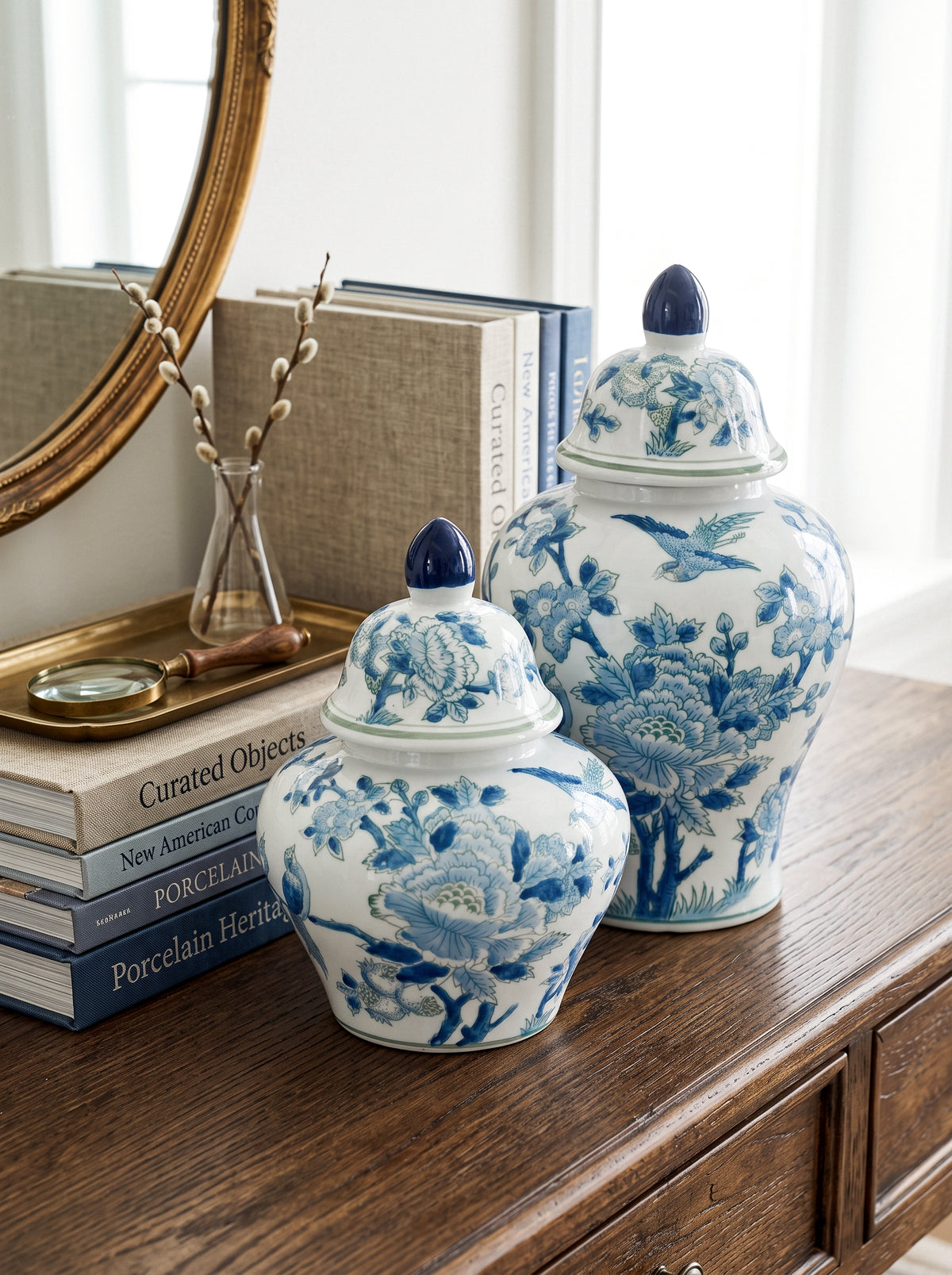 7.9x6.3x13" Porcelain Ginger Jar