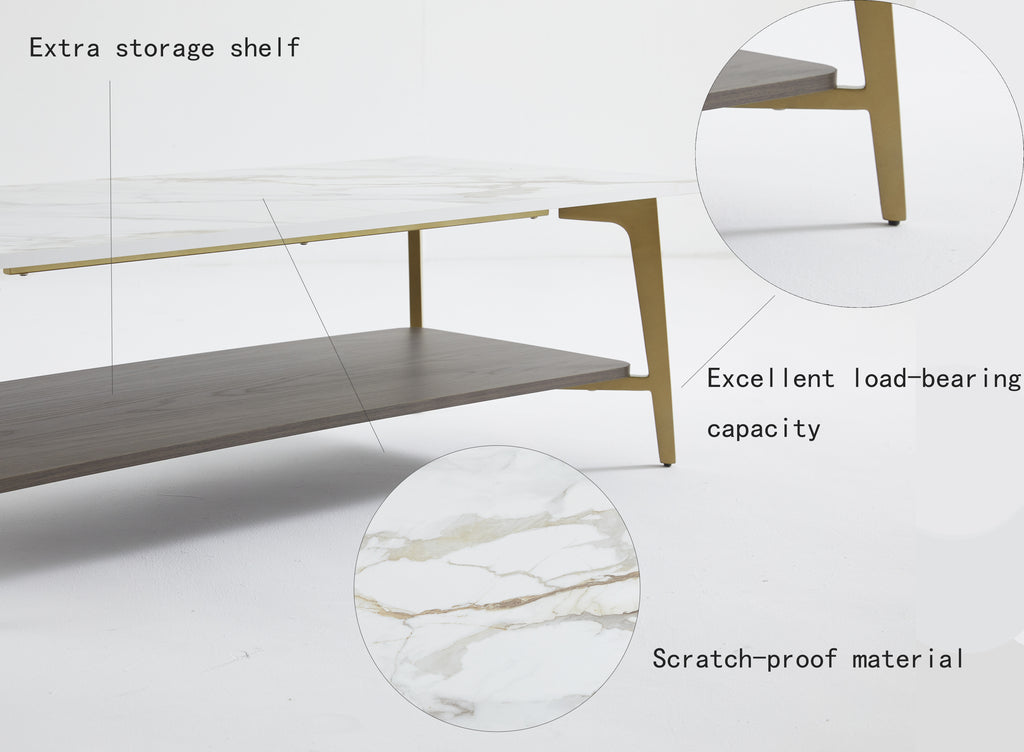Coffee Table Rectangular Center Table for Living Room