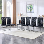 Set of 4 Retro Alligator Skin Upholstered Dining Chairs