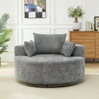 55''L Chenille Foam Single Swivel Chair