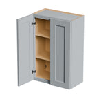 Gray Shaker Solid Wood Wall Cabinet