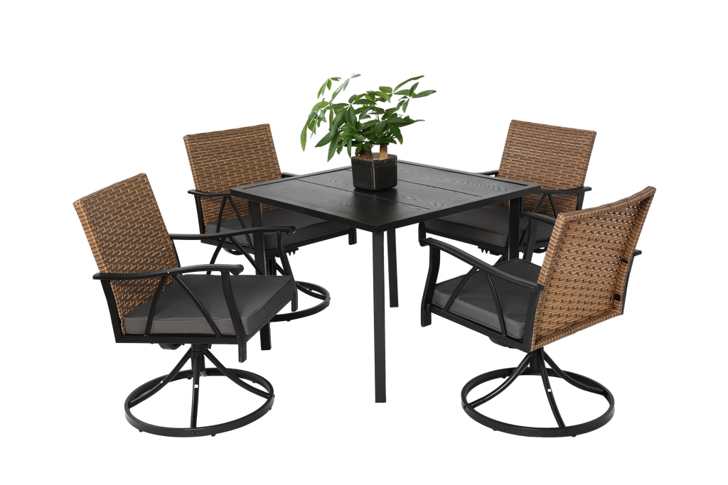 5 Piece Patio Dining Set for 4