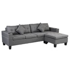 Modern L Shape Sectional Sofa Set with Chaise Lounge