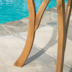 5 Piece Acacia Wood Outdoor Patio Dining Set