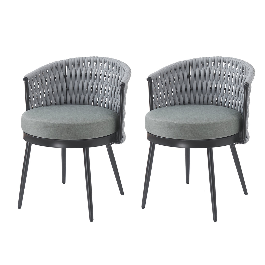 Outdoor Dining Chair - Metal & Rope