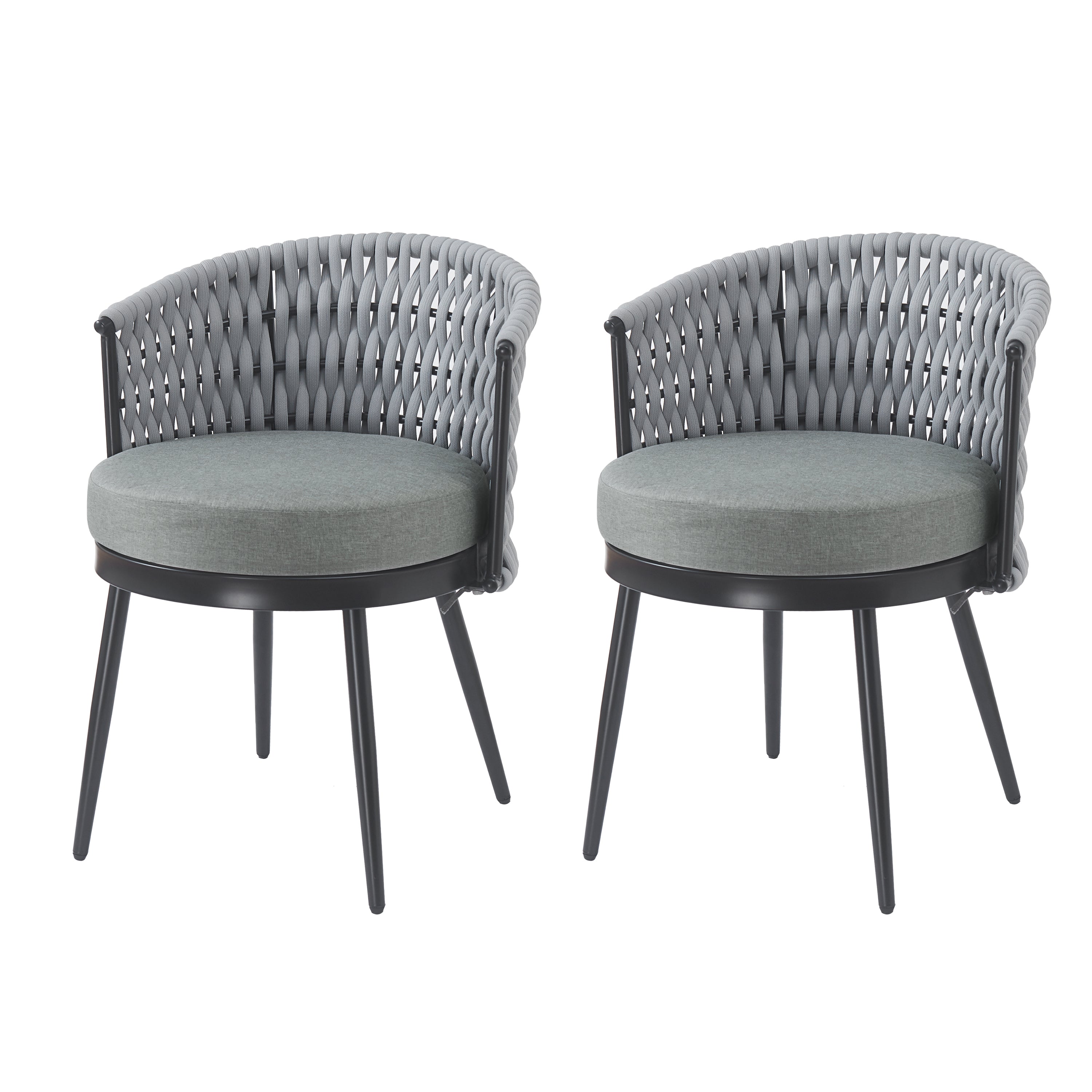 Outdoor Dining Chair - Metal & Rope