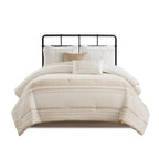 6-Piece Cal King Cotton Jacquard Oversized Comforter Set