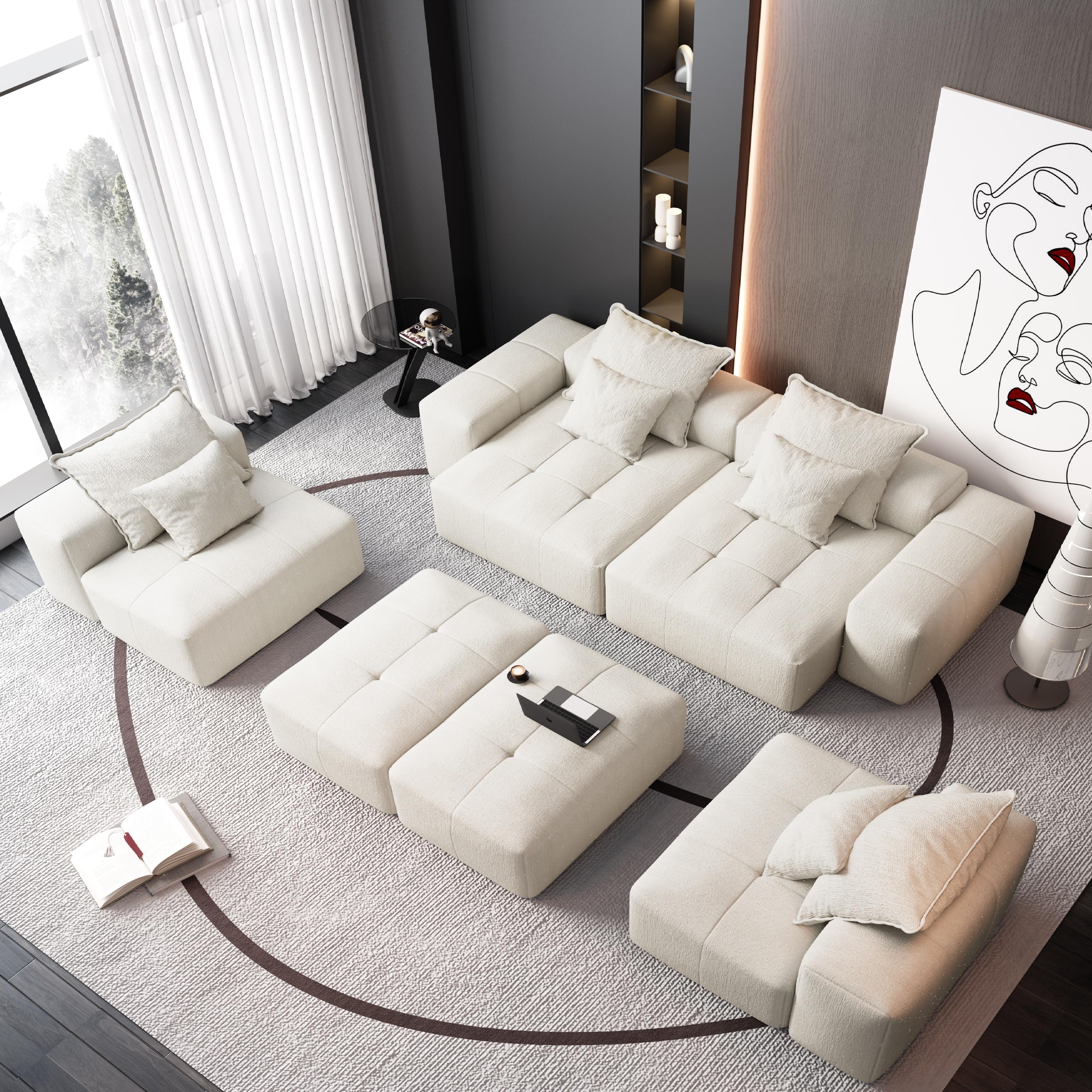 Modern Oversized Modular Sectional Sofa