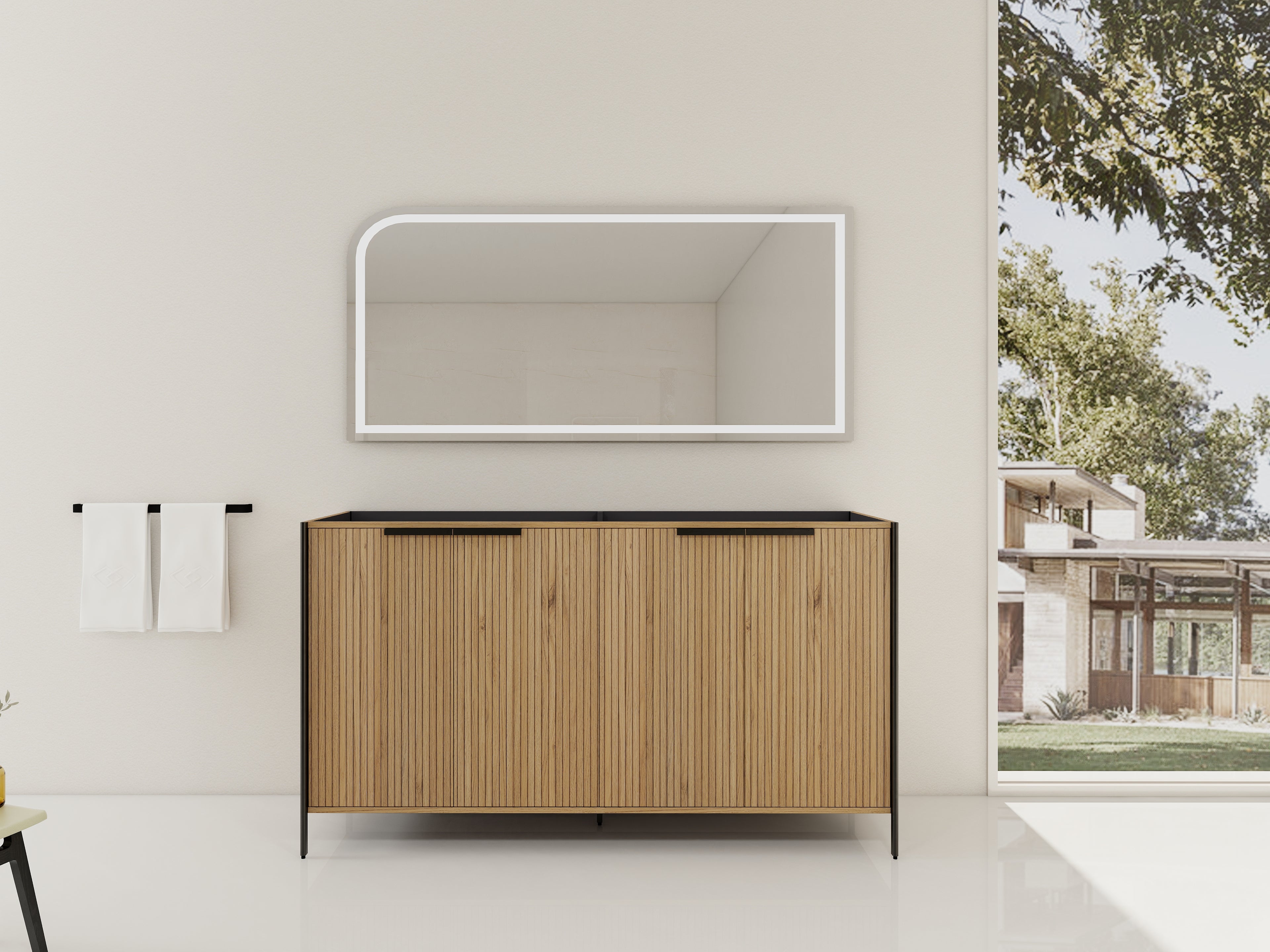 60" Freestanding Bathroom Vanity (KD-Packing) - Excluding Sink