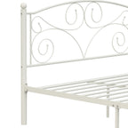 Unique Flower Sturdy Metal Bed Frame with Headboard and Footboard