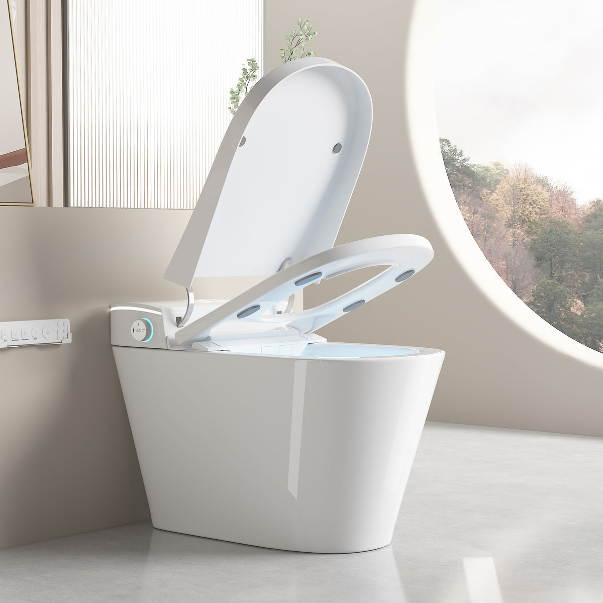 Unique Smart Toilet with Integrated Bidet