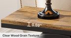 25.59" Industrial 4-Tier Narrow End Table with Storage Shelves