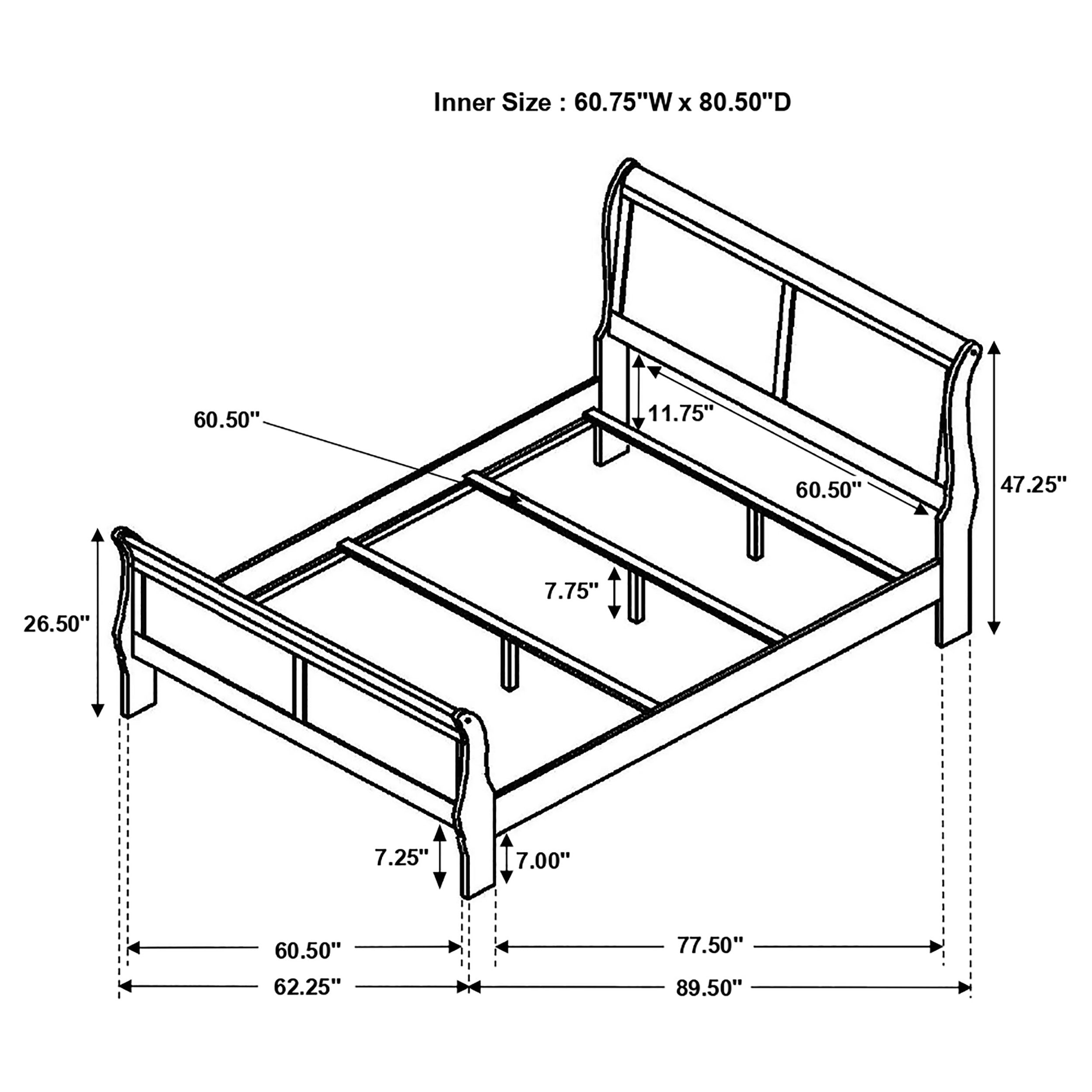 Cappuccino Queen Sleigh Bed