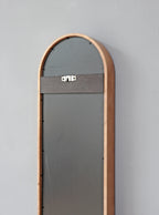 Decorative Rubber Frame Mirror with Elongated Oval Frame