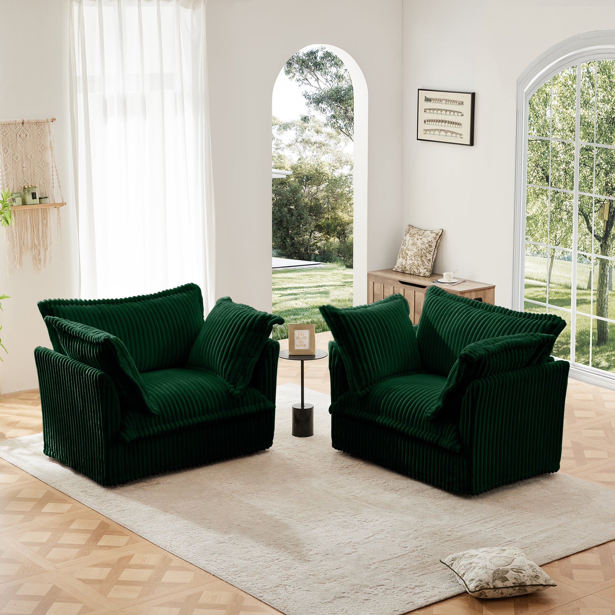 Set of 2 Slipcovered Armchairs