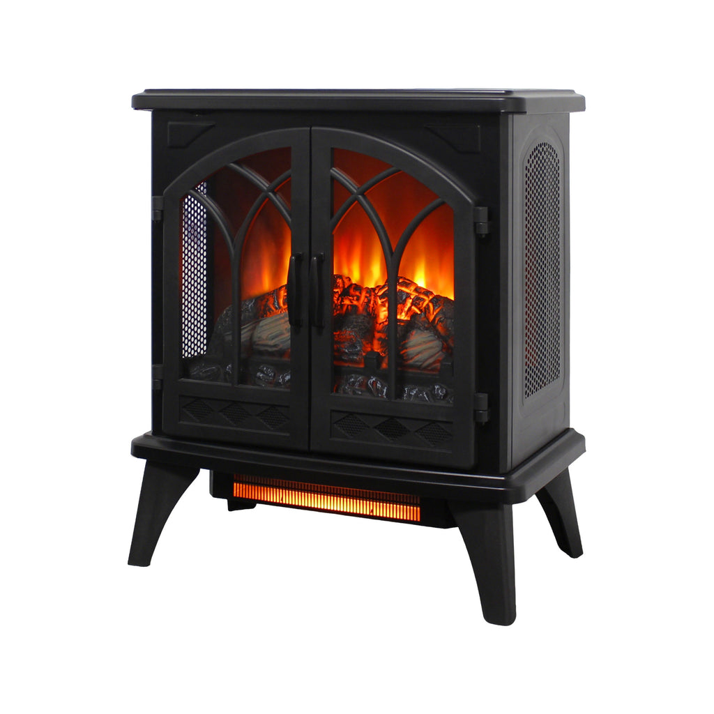 24 Inch 3D Flame Electric Infrared Quartz Fireplace Stove