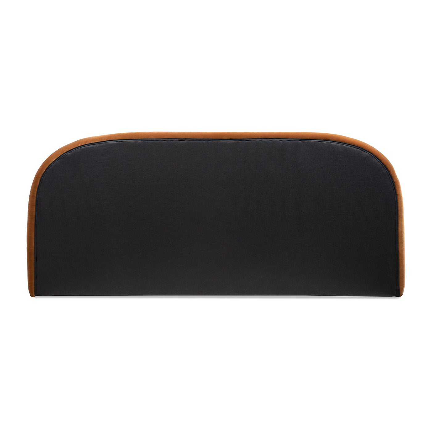Archie Puffy Grounded Upholstered Platform Bed, King, Burnt