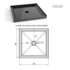 Goodyo 36"x36" Shower Base with Anti-Slip Design