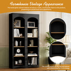 ON-TREND Free Standing 5 Tier Bookshelves Set of 2