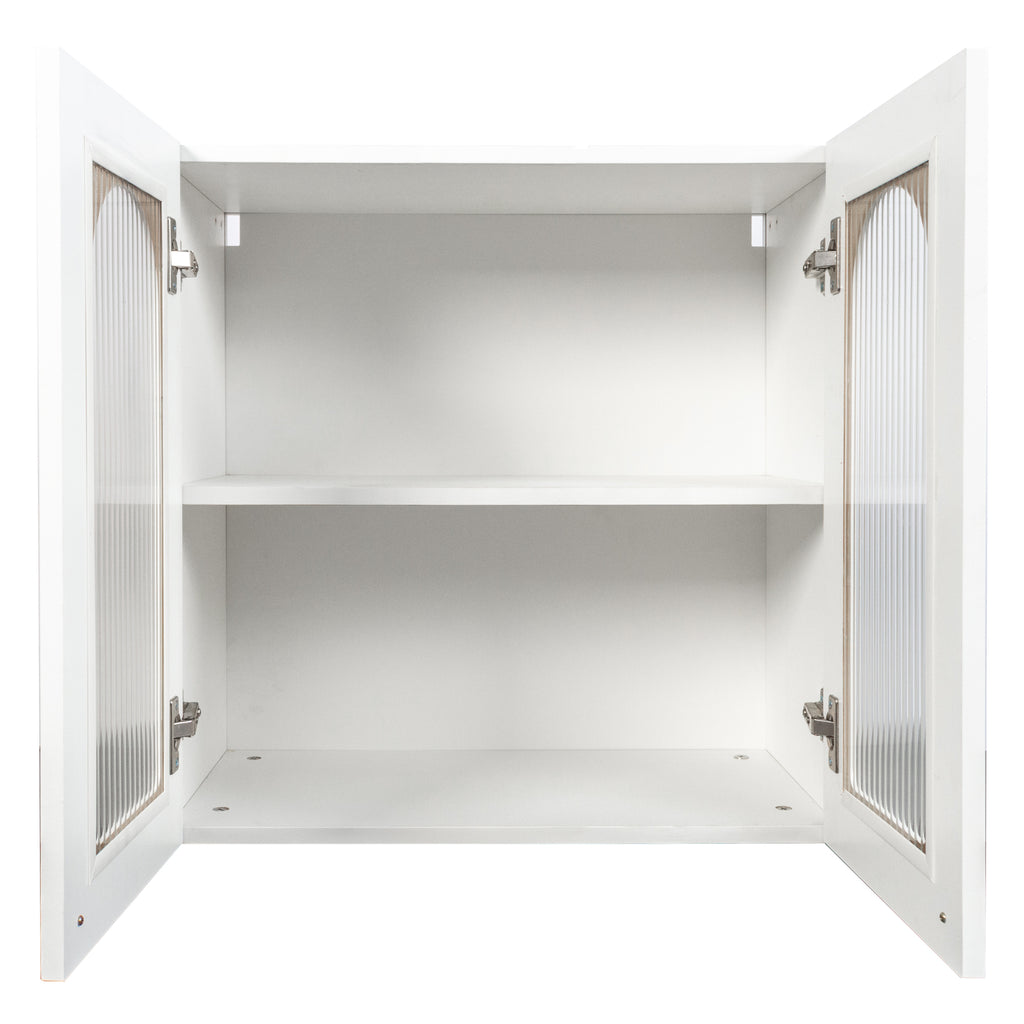 Wall Cabinet with Arched Glass Doors