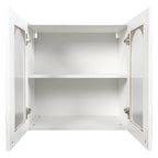Wall Cabinet with Arched Glass Doors