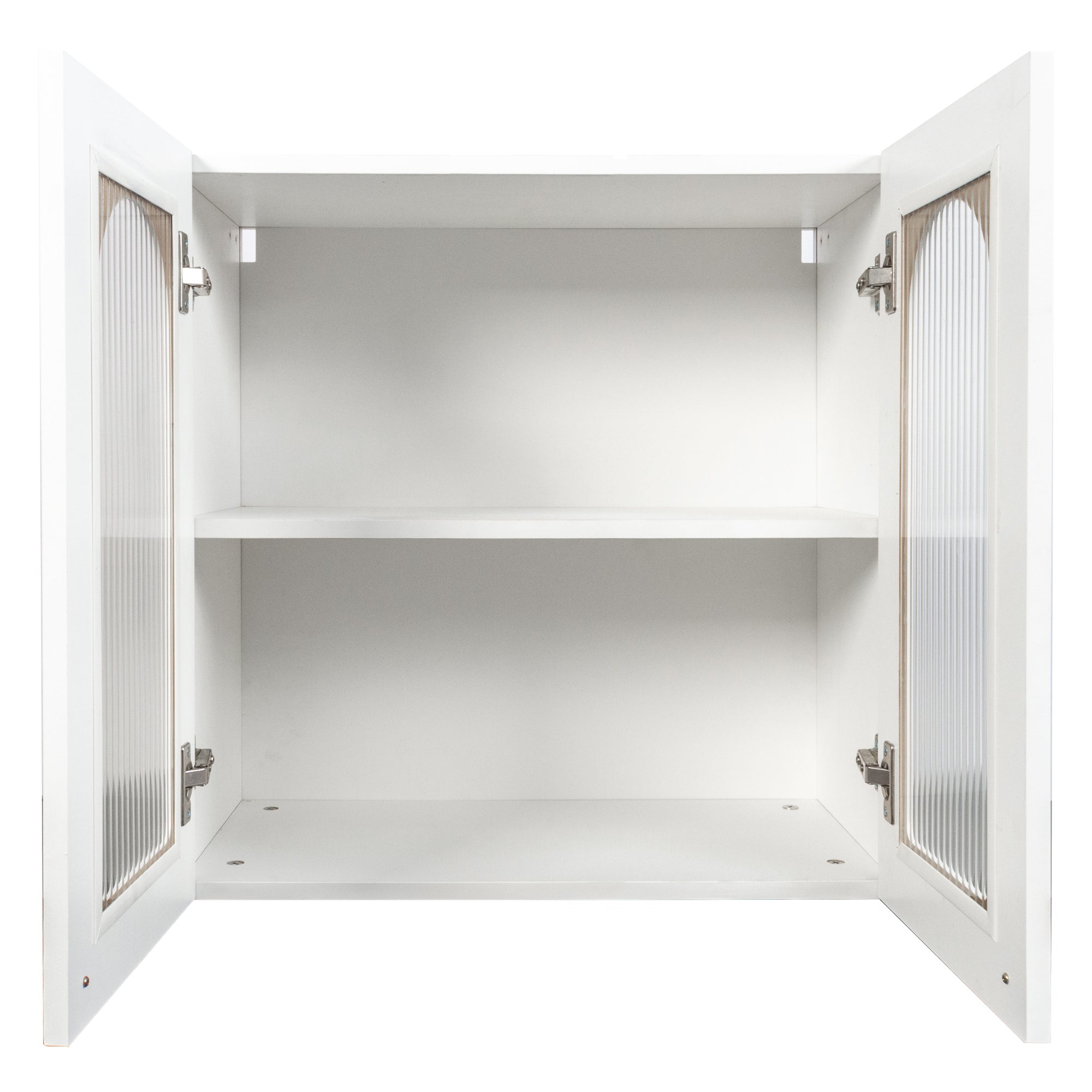 Wall Cabinet with Arched Glass Doors