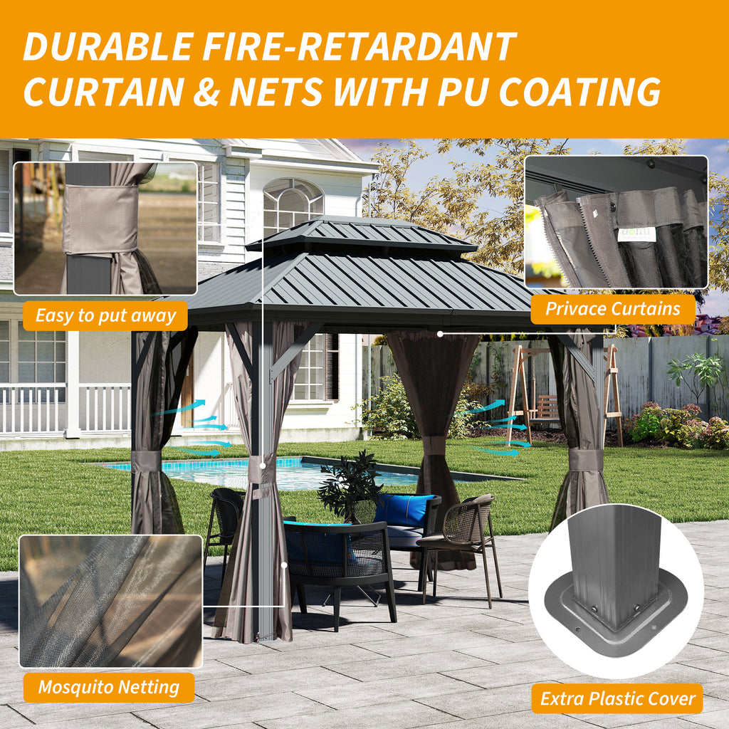 8' x 10' Hardtop Gazebo