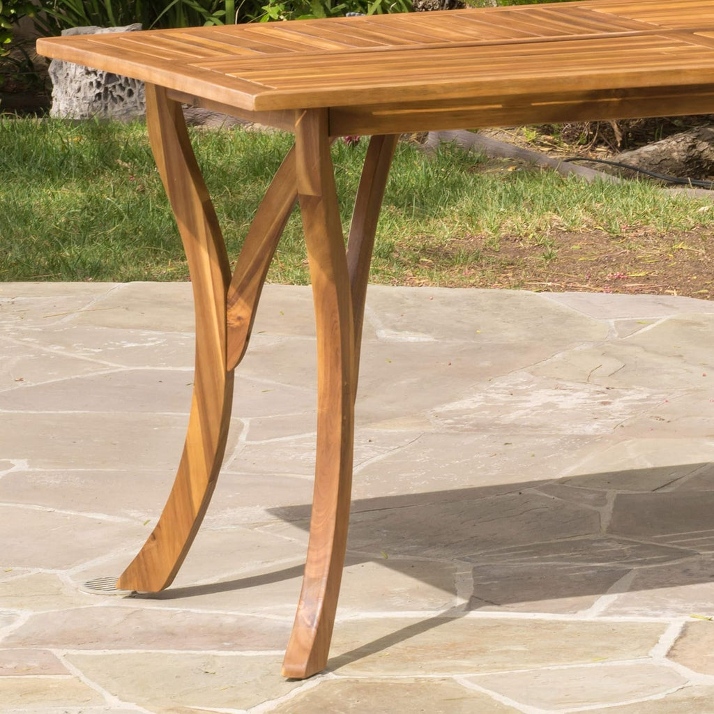 Outdoor Hermosa 7 Piece Wood Dining Set with Cushions