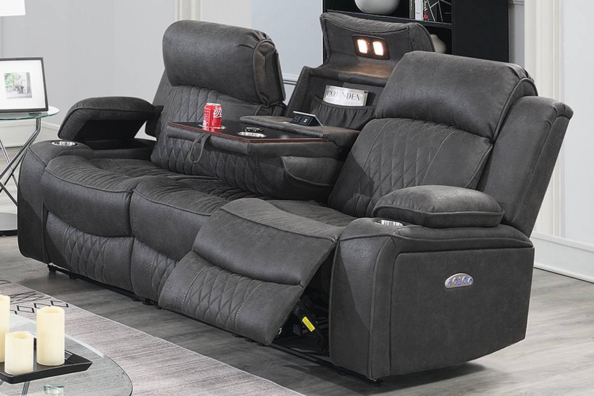 Modern Elegant Power Motion 2pc Living Room Set