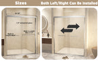 Tempered Glass Double Sliding Shower Door