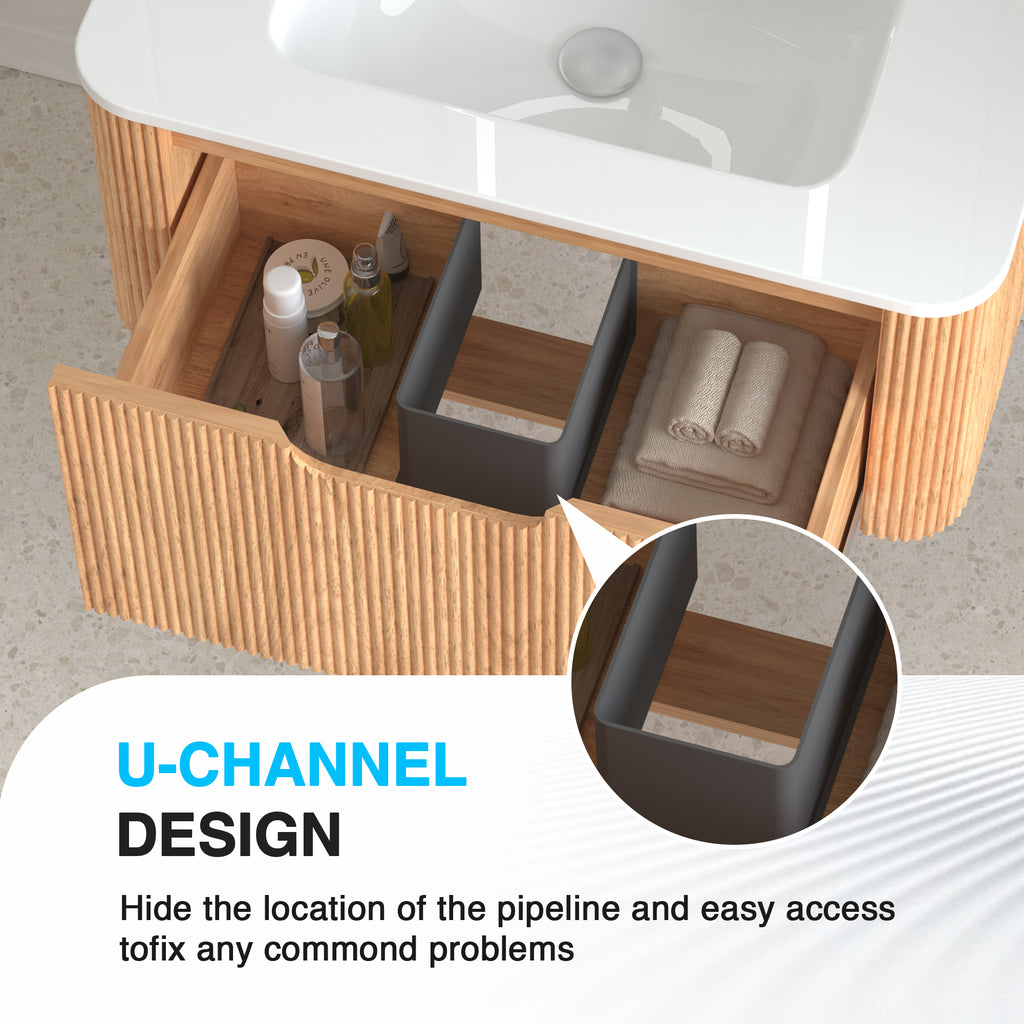 30" Modern Floating Bathroom Vanity