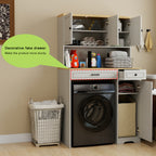 Over the Washer, Dryer and Robot Vacuum Storage Cabinet