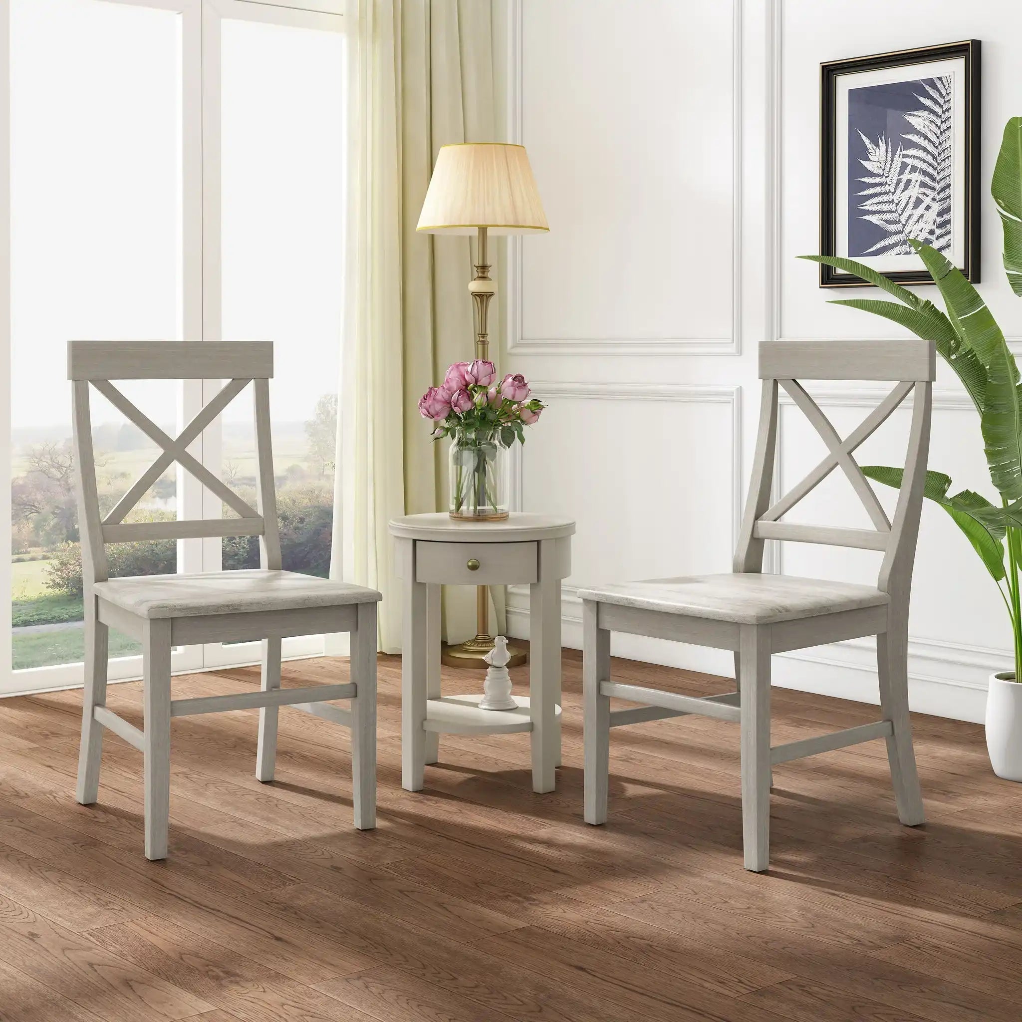 Plethora Dining Chair With X-Shaped Back (Set of 2)