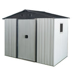 8ft x 4ft Outdoor Metal Storage Shed with Window
