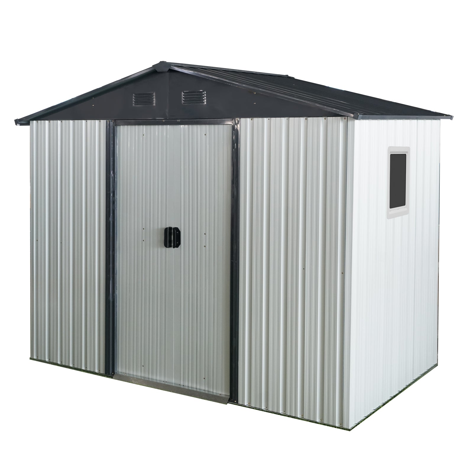 8ft x 4ft Outdoor Metal Storage Shed with Window