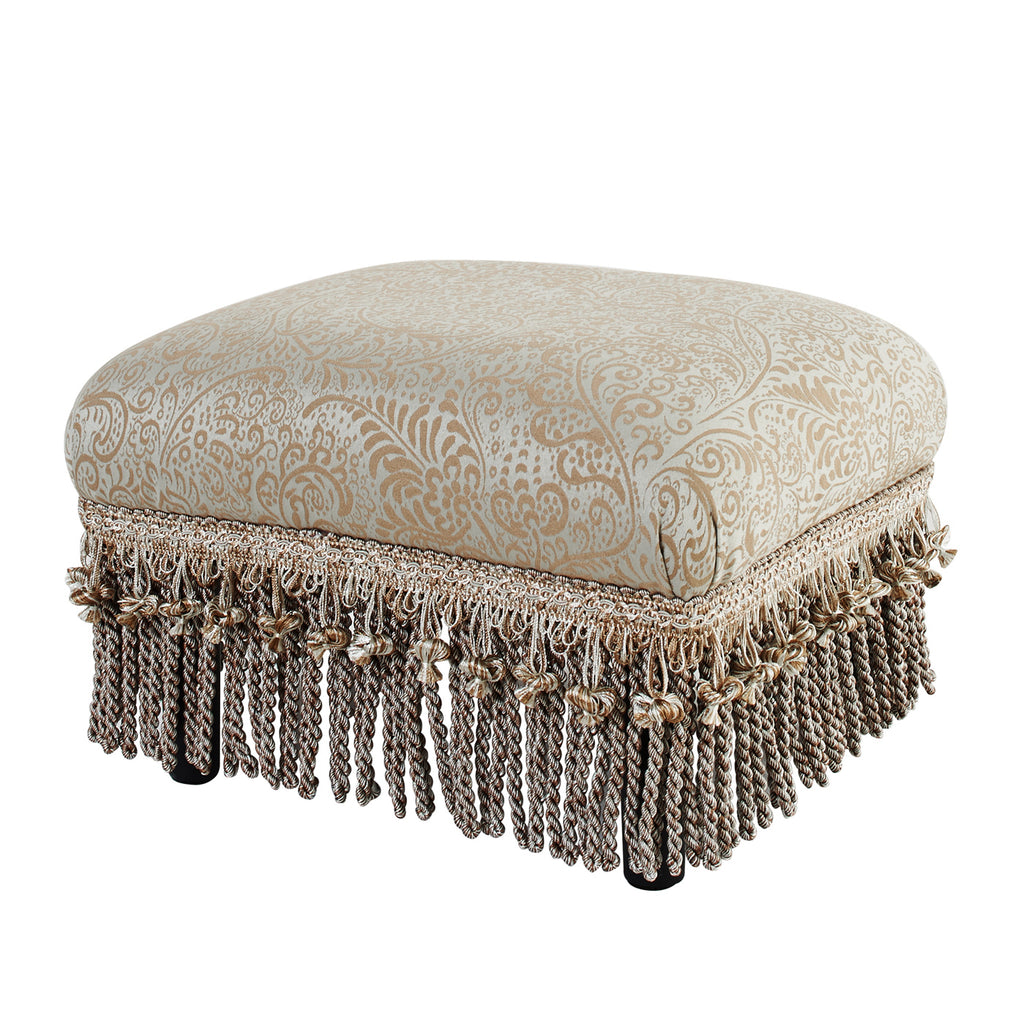 Fiona Accent Footstool Ottoman, Silvery-Blue