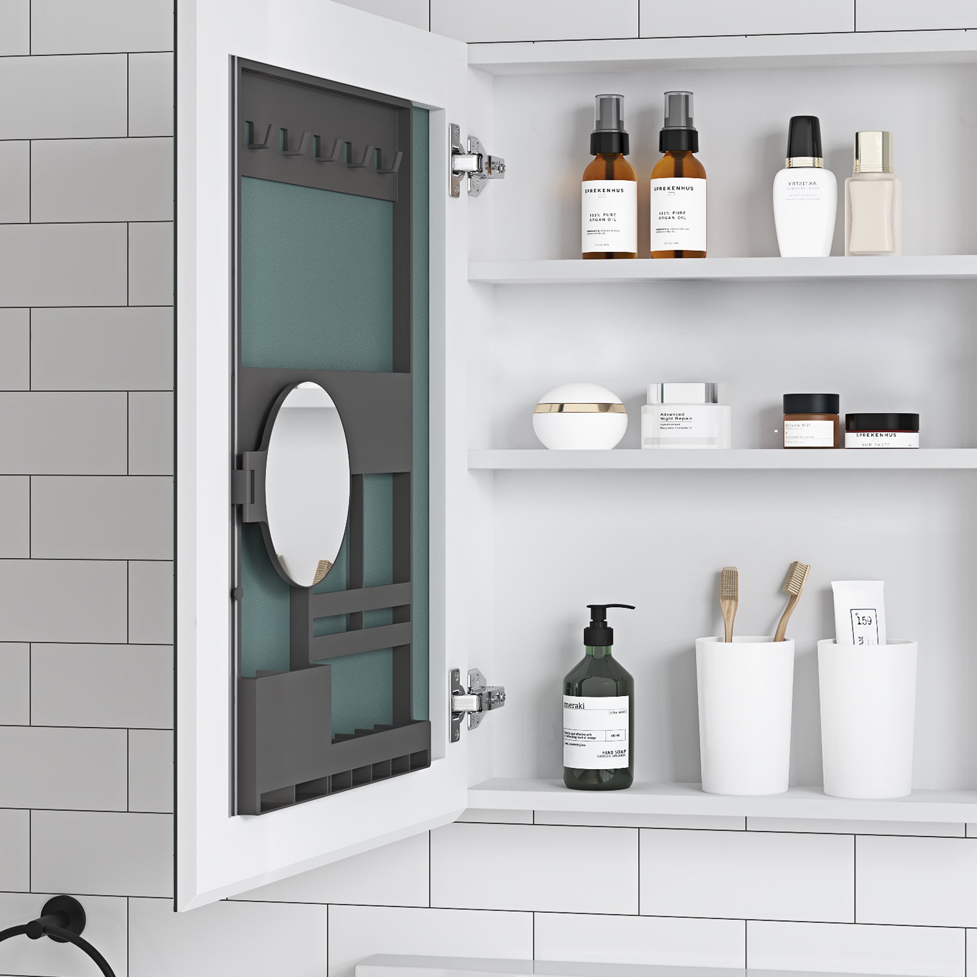 20'' W x 26'' H Surface Frameless Mirror Medicine Cabinet