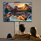 Elegant Mobile TV Stand with Push-Pull Drawer