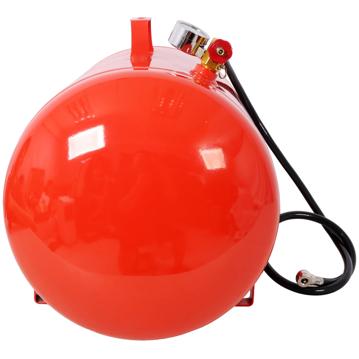 Portable 10 Gallon Air Tank, Lightweight Durable Air Compressor Tank with Pressure Gauge, Safety Valve and 43 Inch Hose for Easy Tool Connection
