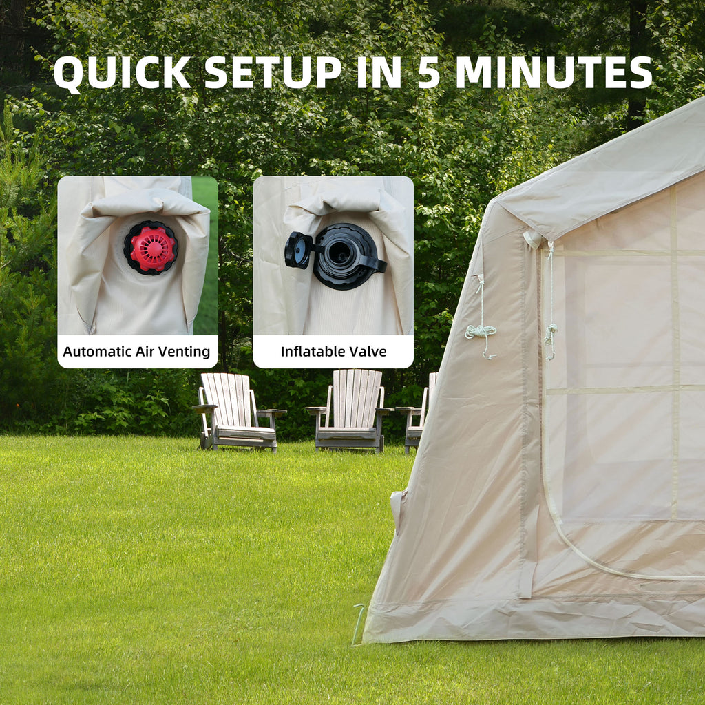 VKAMP Inflatable Camping Tent for 4-8 Persons