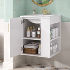 20" Wall Mounted Bathroom Cabinet with Sink Combo