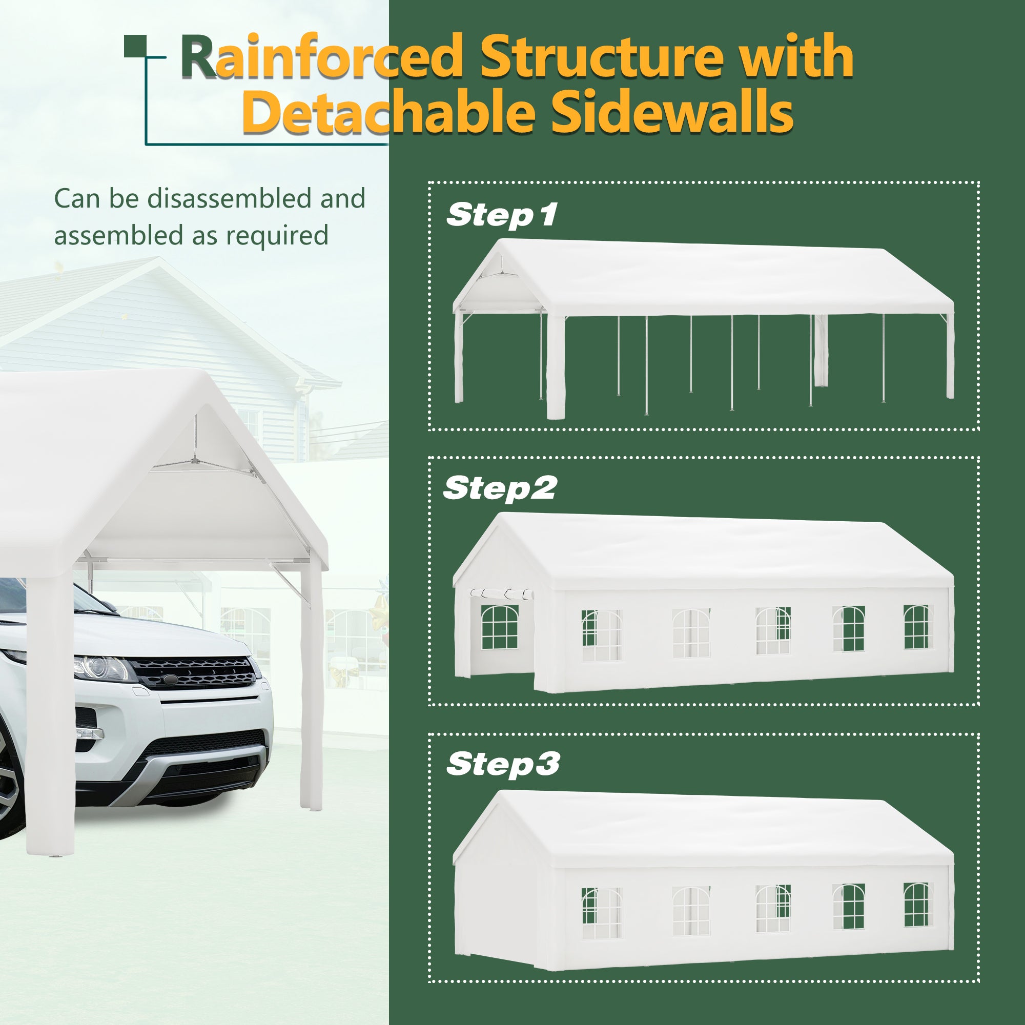 16x32 FT Party Tent with Removable Sidewalls