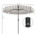 Outdoor Market Umbrella - 8.6 ft Patio Umbrella with Crank