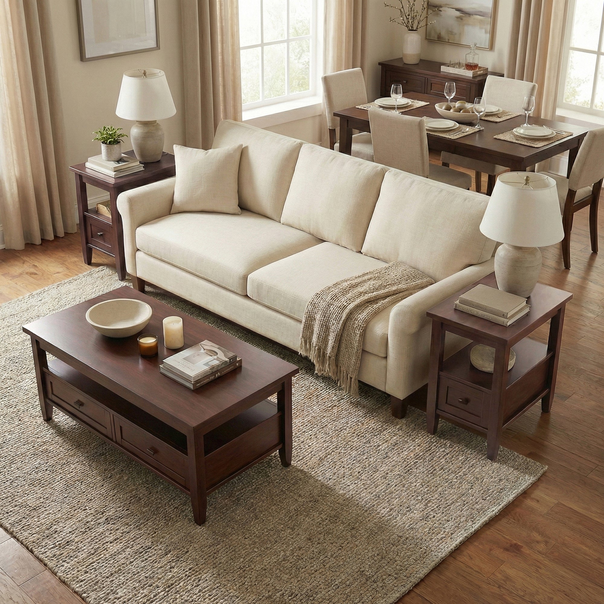 Warm Shaker Narrow Side Table