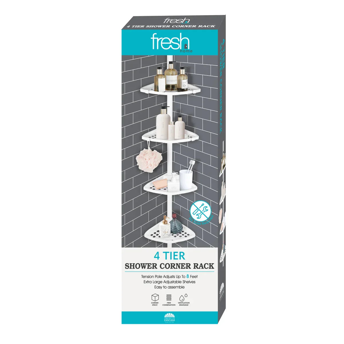 Rustproof Shower Caddy Corner for Bathtub Storage
