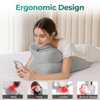 Ergonomic 27° Memory Foam Support Pillow for Couples