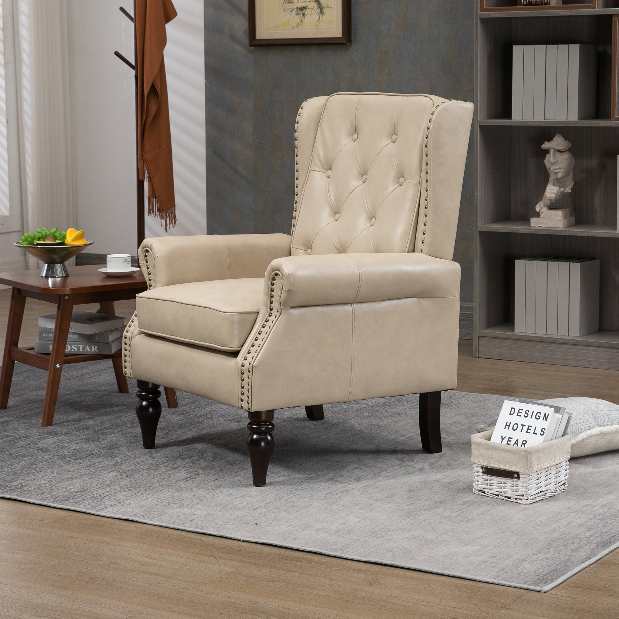 Wood Frame Armchair - Modern Accent Chair Lounge Chair