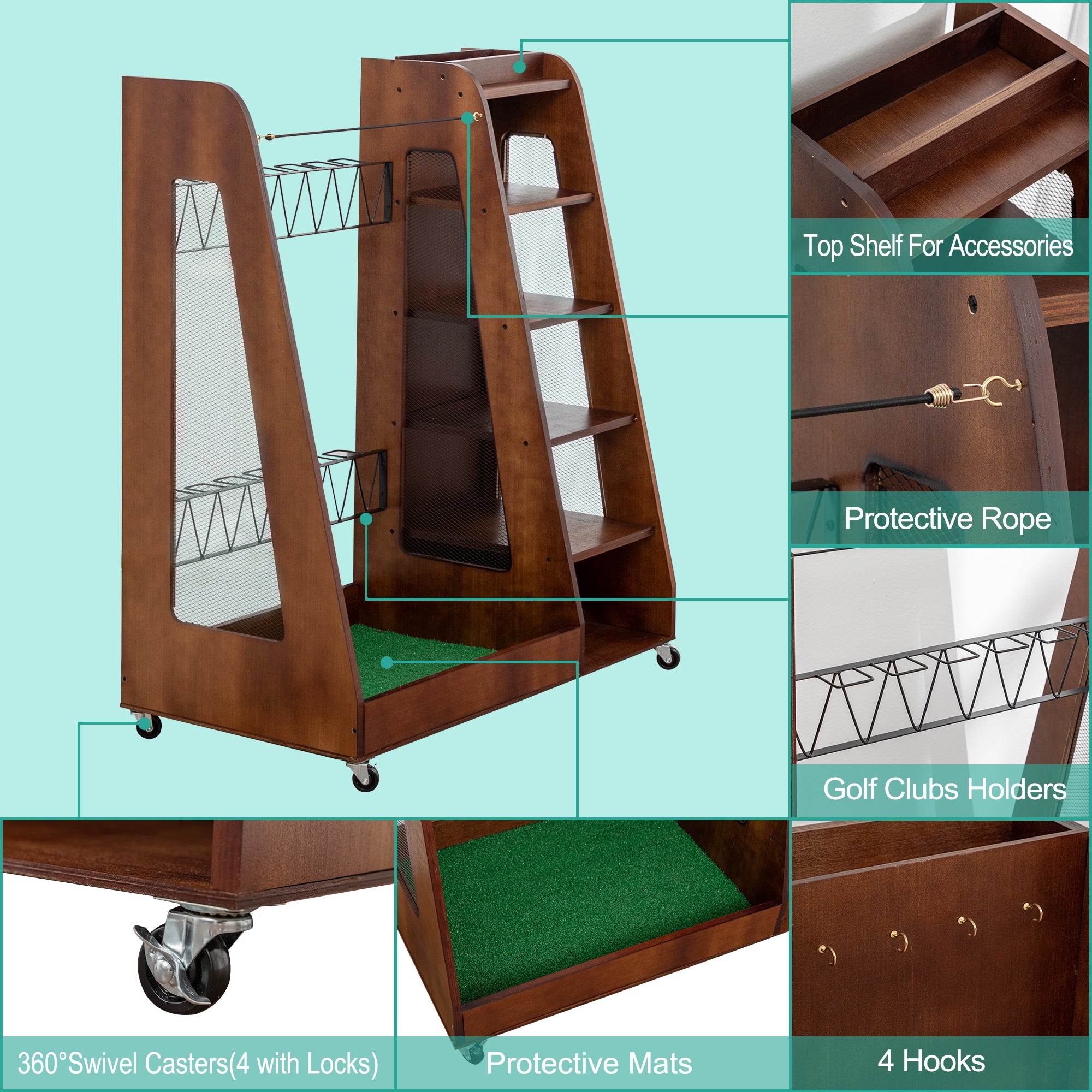 Golf Bag Organizer for Garage