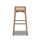 Sven 30" Modern Minimalist Low Back Wood Barstool