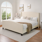 King Size Bed Frame with Upholstered Headboard